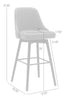 Nash Counter-Height Stool with Swivel Seat & Vegan Leather Fabric, 26.5"H, Wood & Metal - Taupe | Tabouret 26.5 po Nash de hauteur comptoir en tissu de cuir végétalien, bois et en métal avec siège pivotant - taupe