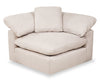 Eclipse Modular 4-Piece Linen-Look Fabric Pit Sofa Sectional with Reversible Feather Down Cushions - Linen White | Sofa sectionnel modulaire de style cocon Eclipse 4 pièces en tissu d’apparence lin avec coussins réversibles en duvet et plumes - blanc lin