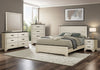 Clara 6pc Bedroom Set with Bed, Dresser, Mirror & Nightstand, Bleached Oak & Brown - Queen Size | Ensemble de chambre à coucher Clara 6 pièces avec lit, commode, miroir et table de nuit, chêne blanchi et brun - format grand lit