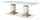 Vega Dining Table, Marble Look, Pedestal Base, 82"W - Natural & White