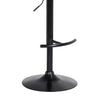 Java Barstool with Swivel & Adjustable Seat, Vegan Leather Fabric, 24.5-33"H, Metal - Grey | Tabouret 24.5-33 po bar Java en tissu de cuir végétalien et en métal avec siège pivotant et réglable - gris