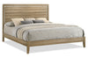Sable 6pc Bedroom Set with Bed, Dresser, Mirror & Nightstand, Light Brown - King Size | Ensemble de chambre à coucher Sable brun clair 6 pièces avec lit, commode, miroir et table de nuit - format très grand lit