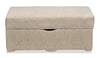 Made in Canada Lennox 40" Chenille Fabric Storage Ottoman - Taupe | Pouf de rangement Lennox de 40 po fabriqué au Canada en tissu de chenille - taupe