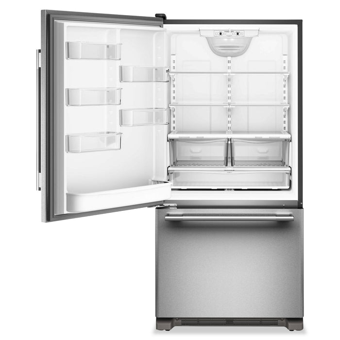 KitchenAid 33\" 22 Cu. Ft. Standard-Depth Bottom Mount Refrigerator - KRBL133SPS