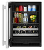 KitchenAid 24" Beverage Centre with Wood-Front Racks – Black and Stainless Steel - KUBL524SSB | Refroidisseur à boissons KitchenAid de 24 po avec grilles à devant en bois - noir et acier inoxydable - KUBL524SSB