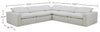 Sky Modular 5-Piece Fabric Power Reclining Sectional with Removable Feather Down Cushions - Nathan Wheat | Sofa sectionnel à inclinaison électrique modulaire Sky 5 pièces en tissu avec coussins amovibles en duvet et plumes - blé Nathan