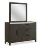 Sable Bedroom Dresser Mirror - Dark Grey | Miroir de commode de chambre à coucher Sable - gris foncé