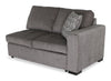 Made in Canada Legend 2-Piece Left-Facing Chenille Fabric Cuddler Sleeper Sectional - Pewter Brown | Sofa-lit sectionnel enveloppant de gauche Legend 2 pièces fabriqué au Canada en tissu de chenille - brun étain