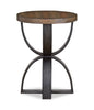 Brewer 20” Industrial Solid Wood Round End Table - Rustic Honey | Table de bout industrielle ronde Brewer de 20 po en bois massif - miel rustique