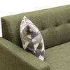 Kort & Co. Freeman 80” Linen-Look Fabric Condo Size Sofa with Wood Legs - Avocado Green | Sofa Freeman de Kort & Co. de 80 po de format condo en tissu d’apparence lin avec base et pattes en bois - vert avocat