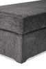 Made in Canada Morgan 48" Chenille Fabric Storage Ottoman - Grey | Pouf de rangement Morgan de 48 po fabriqué au Canada en tissu de chenille - gris