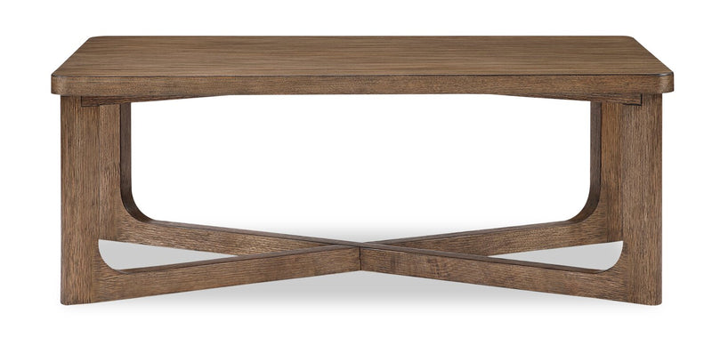 Maxwell 48\" Coffee Table - Light Brown Hickory
