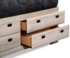 Yorkdale White Queen Storage Bed - Contemporary style Bed in White Engineered Wood