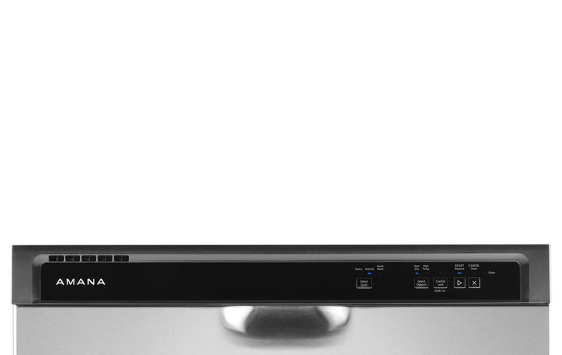 Amana 24\" 59 dBA Front-Control Dishwasher with Triple Filter Wash System - Stainless Steel - ADFS2524RS