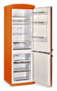 Classic Retro by Unique 24" 12 Cu. Ft. Bottom-Freezer Refrigerator - Creamsicle Orange - UGP-340L O AC | Réfrigérateur rétro Classic Rétro par Unique de 24 po et de 12 pi3 à congélateur inférieur sans givre - orange creamsicle - UGP-340L O AC | U340LOAC