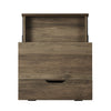 Akio Bedside 1-Drawer Nightstand with Lift-top Storage, 18"W x 25.75"H - Brown/Black | Table de nuit Akio de 18 po (l) x 25,75 po (H) à 1 tiroir avec dessus relevable et rangement - brune et noire