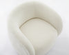 Solo 31.1" Sherpa Fabric Curved Accent Chair - Ice Cream  | Fauteuil d’appoint courbé Solo de 31,1 po en tissu sherpa - crème glacée