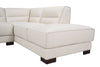 Citadel 2-Piece Right-Facing Top-Grain Genuine Leather Sectional with Wood Legs - Frost White | Sofa sectionnel de droite Citadel 2 pièces en cuir véritable de qualité supérieure avec pattes en bois - blanc givré