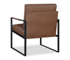 Nico 24.75" Faux Leather Accent Chair with Metal Legs - Brown  | Fauteuil d’appoint Nico de 24,75 po en similicuir avec pattes en métal - brun