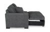 Made in Canada Legend 2-Piece Right-Facing Chenille Fabric Cuddler Sleeper Sectional - Pepper Grey | Sofa-lit sectionnel enveloppant de droite Legend 2 pièces fabriqué au Canada en tissu de chenille - gris poivre
