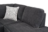 Made in Canada Morgan 2-Piece Right-Facing Chenille Fabric Sectional with Sofa and Accent Pillows - Grey | Sofa sectionnel de droite Morgan 2 pièces fabriqué au Canada en tissu de chenille avec sofa et coussins décoratifs - gris