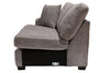 Made in Canada Luxe 3-Piece Right-Facing Fabric Sectional with Removable Cushions - Zaftig Dove Grey | Sofa sectionnel de droite Luxe 3 pièces fabriqué au Canada en tissu avec coussins amovibles - gris colombe Zaftig