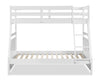 Quinn Bunk Bed with Ladder & Guard Rail for Kids, White - Twin/Full | Lits superposés Quinn pour enfants avec échelle et garde-corps, blancs - simple et double
