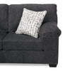 Made in Canada Morgan 2-Piece Left-Facing Chenille Fabric Sectional with Sofa and Accent Pillows - Grey | Sofa sectionnel de gauche Morgan 2 pièces fabriqué au Canada en tissu de chenille avec sofa et coussins décoratifs - gris