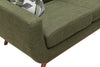 Kort & Co. Freeman 63" Linen-Look Fabric Loveseat with Wood Legs and Tufted Back Cushions - Avocado Green | Causeuse Freeman de Kort & Co. de 63 po en tissu d’apparence lin avec pattes en bois et coussins de dossier capitonnés - vert avocat