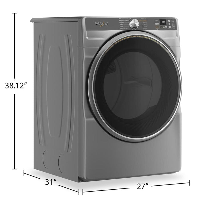 Whirlpool 7.4 Cu. Ft. Smart Gas Dryer with Steam - WGD6720RR