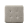 Yukon 17" Square Storage Fabric Ottoman - Grey Striped | Pouf de rangement carré Yukon de 17 po en tissu - rayé gris