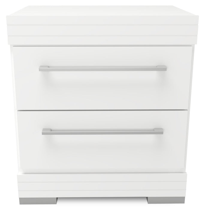 Riley Mates Bed 6pc Set with Bookcase Headboard, Dresser, Mirror & Nightstand, White - Twin Size