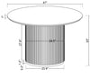 Kort & Co. Capri Round Dining Table with Marble-Look Top & Gold Accent, 47"W Round - Black & White | Table de salle à manger ronde Capri de Kort & Co. de 47 po (L) avec dessus en imitation de marbre et touches dorées - noire et blanche