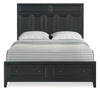 Casa 5pc Bedroom Set with Bed, Dresser & Mirror, Wood, Black - Queen Size | Ensemble de chambre à coucher Casa 5 pièces en bois avec lit, commode et miroir, noir - format grand lit