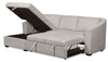 Envy 2-Piece Left-Facing Chenille Fabric Sleeper Sectional with Storage Chaise - Fog Grey | Sofa-lit sectionnel de gauche Envy 2 pièces en tissu de chenille avec fauteuil long de rangement - gris brouillard