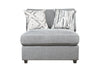 Scott Living Evolve Modular 4-Piece Linen-Look Fabric Sectional with Feather Down Cushions - Grey | Sofa sectionnel modulaire Evolve de Scott Living 4 pièces en tissu d’apparence lin avec coussins en duvet et plumes - gris