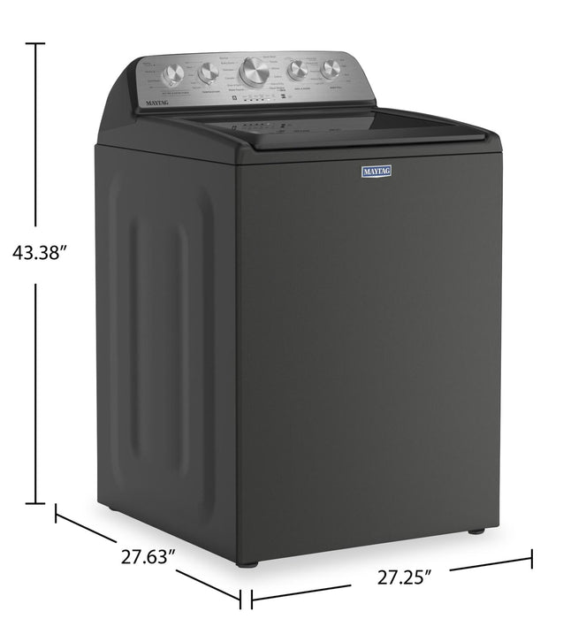 Maytag 5.5 Cu Ft. Top Load Agitator Washer with Pet Pro Option – Volcano Black - MTW5605RU