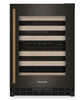Kitchenaid® 24" Undercounter Wine Cellar with Full-Extension Wood-Front Racks - Black Ore - KUWR524SBE | Cellier à vin KitchenAid de 24 po sous le comptoir avec grilles à extension complète à devant en bois - Minerai noir - KUWR524SBE