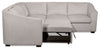 Envy 2-Piece Left-Facing Chenille Fabric Sleeper Sectional - Fog Grey | Sofa-lit sectionnel de gauche Envy 2 pièces en tissu de chenille - gris brouillard