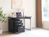 Oscar 47" Reversible Office Desk with Storage – Matte Black | Bureau réversible Oscar de 47 po avec rangement - noir mat