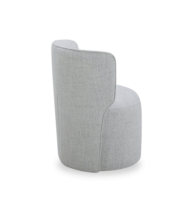 Zola Gliding Dining Chair with Polyester Fabric - Grey