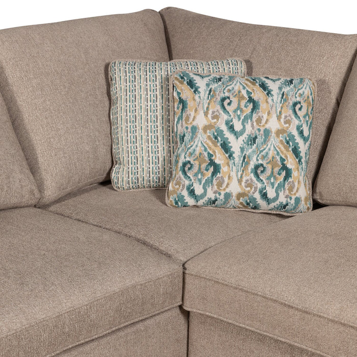 Scott Living Haven 4-Piece Right-Facing Chenille Fabric Sleeper Sectional with Storage Chaise - Taupe