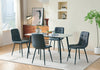 Arlo Dining Chair with Cushion Fabric Tufted Seat & Back, Metal – Charcoal | Chaise de salle à manger Arlo en métal avec siège et dossier coussinés capitonnés en tissu - anthracite