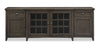 Wesley 90" Traditional TV Stand with Storage and Cable Management for TVs up to 95" - Graphite | Meuble pour téléviseur traditionnel Wesley de 90 po avec rangement et système de gestion des câbles pour téléviseurs jusqu’à 95 po - graphite
