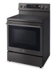 LG 6.3 Cu. Ft. Smart Electric Range with Air Fry - Black Stainless Steel - LREN6325ZE | Cuisinière intelligente électrique LG de 6,3 pi³ avec friture à air - acier inoxydable noir - LREN6325ZE