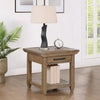 Cedar 24" Rustic End Table with Storage Drawer – Natural Pine | Table de bout rustique Cedar de 24 po avec tiroir de rangement - pin naturel