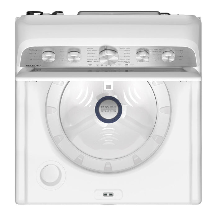 Maytag 5.5 Cu Ft. Top Load Agitator Washer with Pet Pro Option – White - MTW5605RW