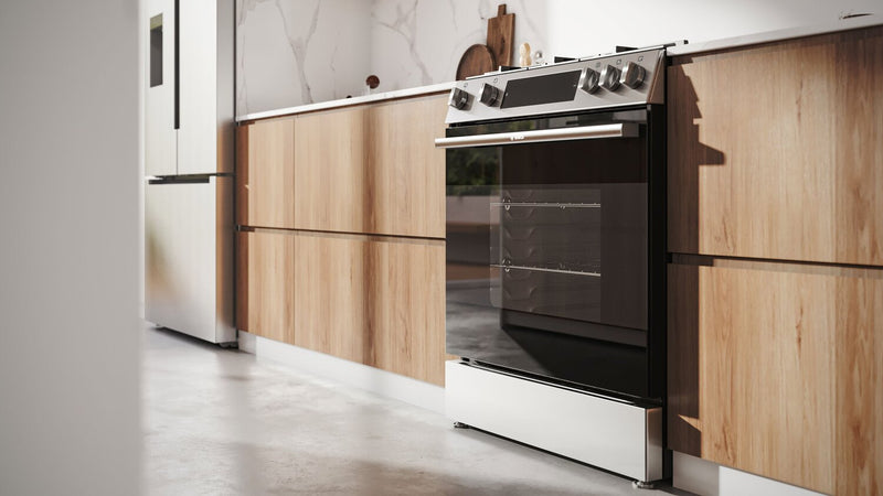 Bosch 30\" 5.8 Cu. Ft. 100 Series Gas Range with Rapid Preheat and Air Fry - Stainless Steel - HGF1050MUC