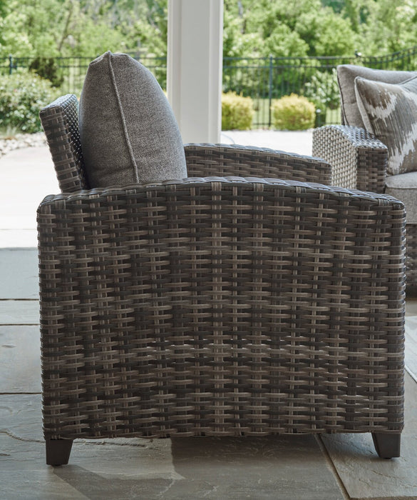 Canmore 4-Piece Outdoor Patio Set with Sofa, 2 Chairs & Coffee Table - Weather Resistant - Grey