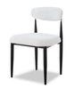 Kort & Co. Capri 7pc Dining Set with Table & 6 Chairs, Gold Accent, Pedestal Base, 72"W - White | Ensemble de salle à manger Capri de Kort & Co. 7 pièces avec table de 72 po (L), touches dorées, base piédestal et 6 chaises - blanc